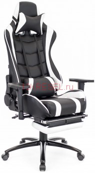 Игровое кресло Everprof Lotus S1, черно-белая экокожа