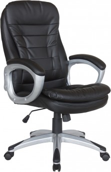 Кресло руководителя RIVA CHAIR RCH 9110, черная экокожа