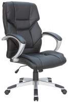 Кресло руководителя RIVA CHAIR RCH 9112 (Стелс), черная экокожа