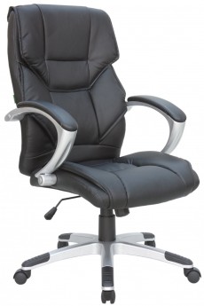 Кресло руководителя RIVA CHAIR RCH 9112 (Стелс), черная экокожа