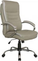 Кресло руководителя RIVA CHAIR RCH 9131, бежевая экокожа / серая сетчатая ткань