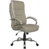 Кресло руководителя RIVA CHAIR RCH 9131, бежевая экокожа / серая сетчатая ткань