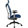 Кресло RIVA CHAIR RCH Shark, светло-серый пластик / синяя ткань (26-21)