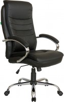 Кресло руководителя RIVA CHAIR RCH 9131, черная экокожа / сетчатая ткань