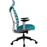 Кресло RIVA CHAIR RCH Shark, светло-серый пластик / лазурная ткань (26-30)