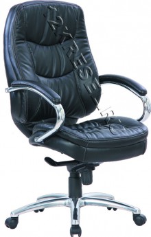 Кресло руководителя EChair CS-620E-6, черная экокожа премиум