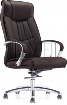 Кресло руководителя EChair-534 TL, коричневая кожа