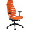 Кресло RIVA CHAIR RCH Shark, светло-серый пластик / оранжевая ткань (26-29)