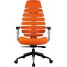 Кресло RIVA CHAIR RCH Shark, светло-серый пластик / оранжевая ткань (26-29)