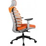 Кресло RIVA CHAIR RCH Shark, светло-серый пластик / оранжевая ткань (26-29)