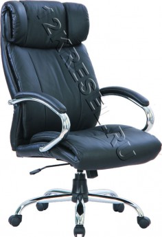 Кресло руководителя EChair CS-834E/AL-3, черная кожа
