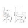 Кресло руководителя NORDEN H-102 (аналог Eames Mesh / Helmut) - габариты и размеры