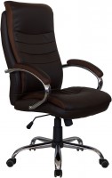 Кресло руководителя RIVA CHAIR RCH 9131, темно-коричневая экокожа / сетчатая ткань