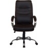 Кресло руководителя RIVA CHAIR RCH 9131, темно-коричневая экокожа / сетчатая ткань