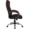 Кресло руководителя RIVA CHAIR RCH 9131, темно-коричневая экокожа / сетчатая ткань