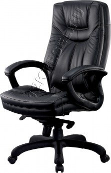 Кресло руководителя EChair CS-608E, черная кожа