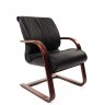 Кресло посетителя CHAIRMAN 445-WD, черная кожа