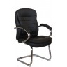 Кресло посетителя RIVA CHAIR RCH 9024-4, черная экокожа