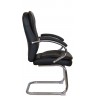 Кресло посетителя RIVA CHAIR RCH 9024-4, черная экокожа