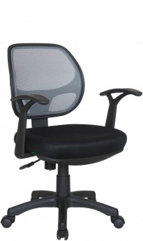 Офисное кресло RIVA CHAIR RCH 8063, серая сетка / черная ткань