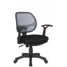 Офисное кресло RIVA CHAIR RCH 8063, серая сетка / черная ткань