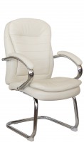 Кресло посетителя RIVA CHAIR RCH 9024-4, бежевая экокожа