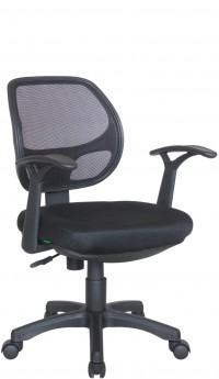 Офисное кресло RIVA CHAIR RCH 8063, черная сетка / ткань