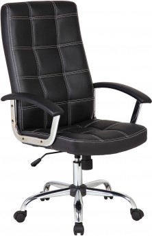 Кресло руководителя RIVA CHAIR RCH 9092-1, черная экокожа