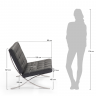 Кресло BARCELONA CHAIR коричневый