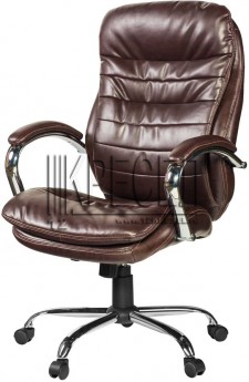 Кресло руководителя EChair-515 RT, коричневая рециклированная кожа
