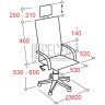 Кресло руководителя EChair CS-8821E-2, черная экокожа