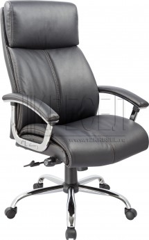 Кресло руководителя EChair CS-8821E-2, черная экокожа