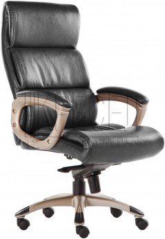 Кресло руководителя EChair-612 TR, черная рециклированная кожа