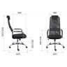 Офисное кресло Everprof EP-708 TM, черная сетка / ткань - габариты и размеры