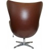 Дизайнерское кресло EGG CHAIR (реплика Egg Chair Arne Jacobsen Style), коричневая экокожа
