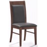 Стул EChair-424 KR (2 шт.), черная рецикл. кожа / дерево темный орех