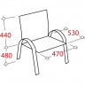 Кресло EChair-421 KR, черная рецикл. кожа / дерево темный орех