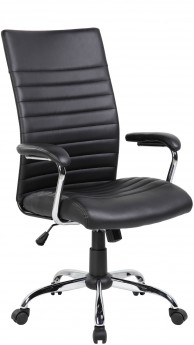 Кресло руководителя RIVA CHAIR RCH 8234 H, черная экокожа
