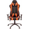 Игровое кресло Everprof Lotus S2, черно-оранжевая экокожа