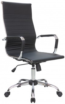 Кресло руководителя RIVA CHAIR RCH 6002-1, черная экокожа