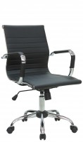 Офисное кресло RIVA CHAIR RCH 6002-2, черная экокожа