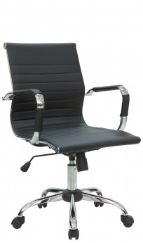Офисное кресло RIVA CHAIR RCH 6002-2, черная экокожа