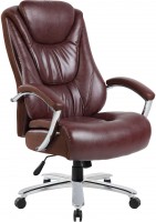 Кресло руководителя RIVA CHAIR RCH 9373, коричневая экокожа с перфорацией / сетчатая ткань, нагрузка до 250 кг