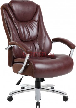 Кресло руководителя RIVA CHAIR RCH 9373, коричневая экокожа с перфорацией / сетчатая ткань, нагрузка до 250 кг