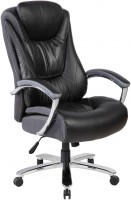 Кресло руководителя RIVA CHAIR RCH 9373, черная экокожа с перфорацией / сетчатая ткань, нагрузка до 250 кг