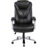 Кресло руководителя RIVA CHAIR RCH 9373, черная экокожа с перфорацией / сетчатая ткань, нагрузка до 250 кг
