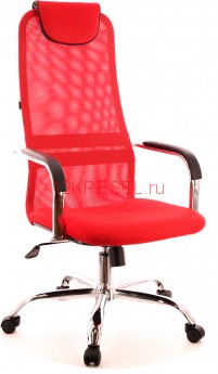 Офисное кресло Everprof EP-708 TM, красная сетка / ткань
