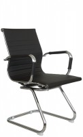 Кресло посетителя RIVA CHAIR RCH 6002-3, черная экокожа