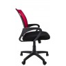 Офисное кресло CHAIRMAN 696-black бордовая спинка-сетка / черная ткань (TW-06/TW-11)