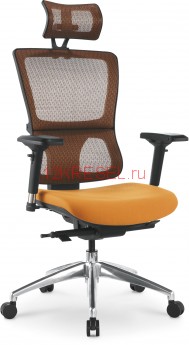 Кресло Everprof EVEREST S, оранжевая сетка / ткань